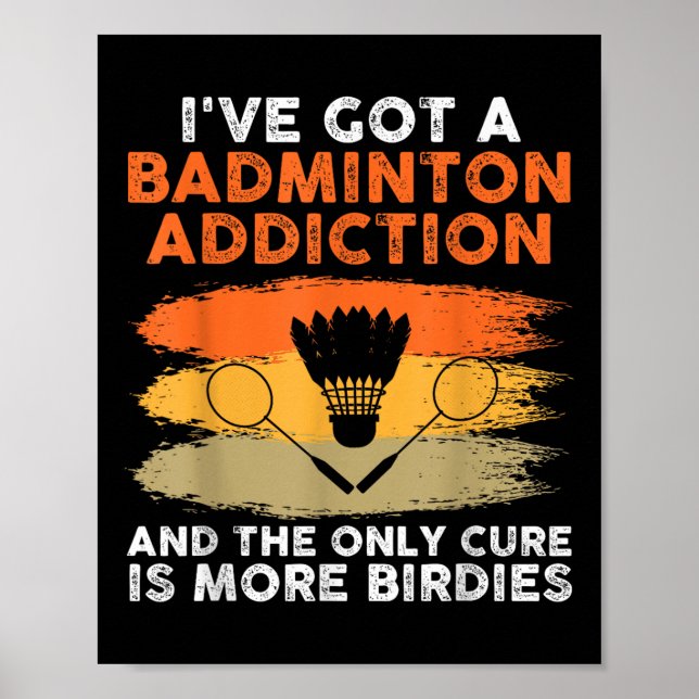 Póster Reproductor de Badminton lanzadera 4 (Frente)