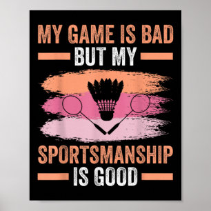 Póster Reproductor de Badminton lanzadera 7