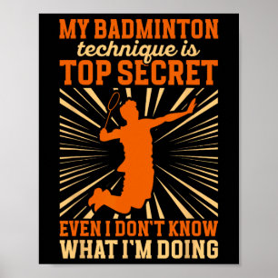 Póster Reproductor de Badminton My Badminton Technique