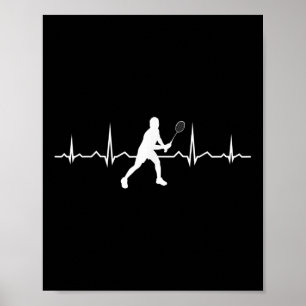 Póster Reproductor de Badminton para mujeres con squash
