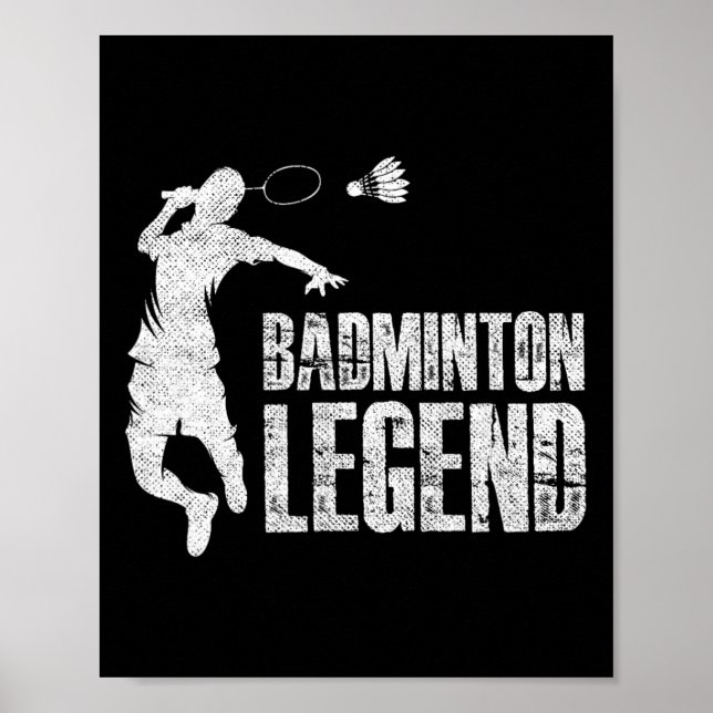 Póster Reproductor de Badminton Racket (Frente)