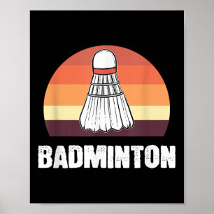 Póster Reproductor de Badminton Shuttle