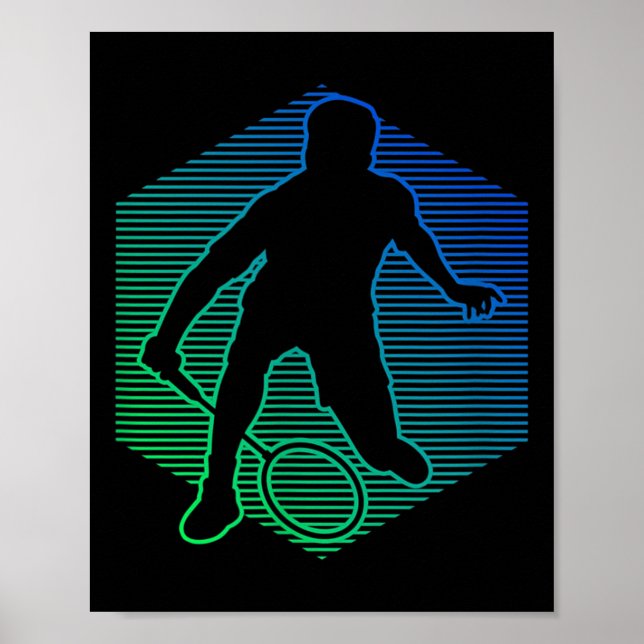 Póster Reproductor de Badminton Shuttle Squash Womens Bad (Frente)