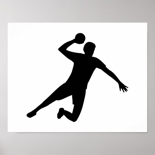 Póster Reproductor de balonmano (Frente)