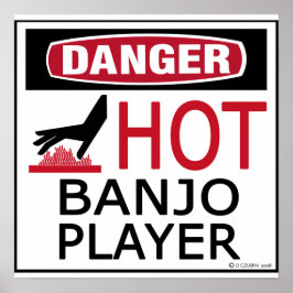 Póster Reproductor de Banjo Caliente