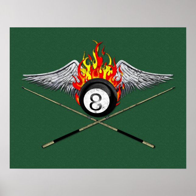 Póster Reproductor de billar (Frente)
