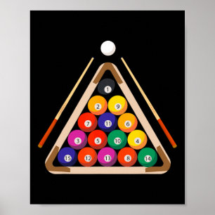 Póster Reproductor De Billiard Y Stick Billiards Pool