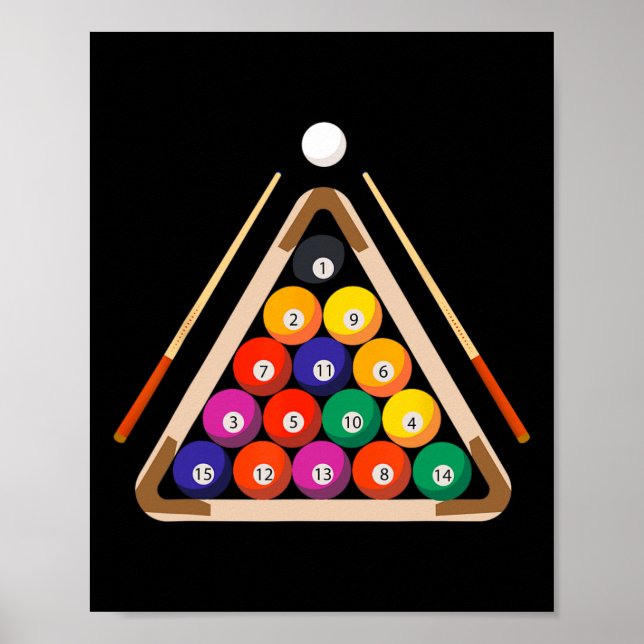 Póster Reproductor De Billiard Y Stick Billiards Pool (Frente)
