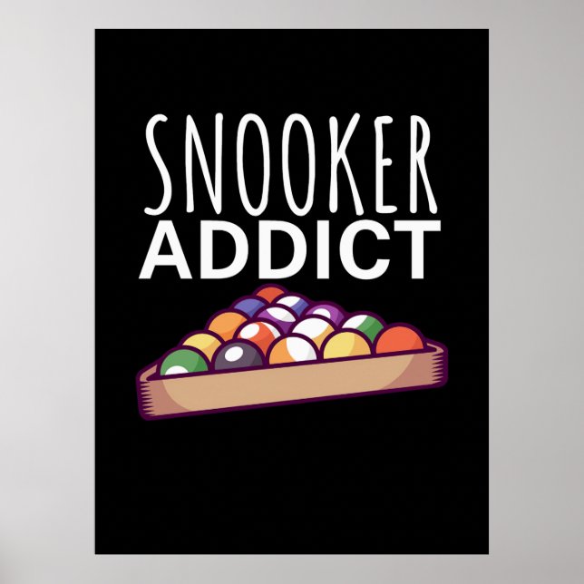 Póster Reproductor de Billiards | Snooker Addict (Frente)