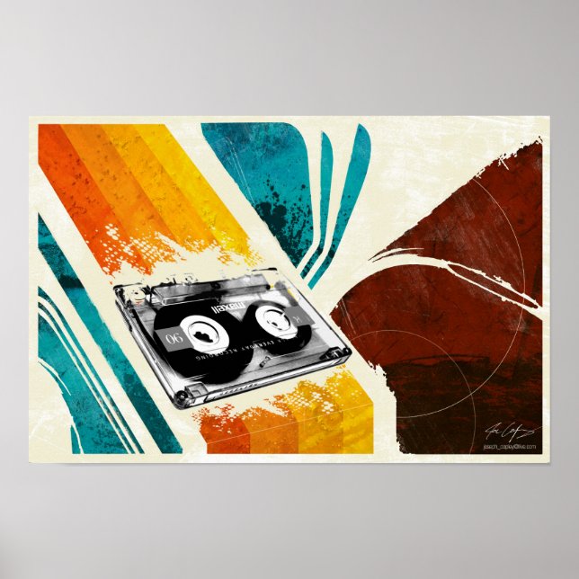 Póster Reproductor de Cassette (Frente)