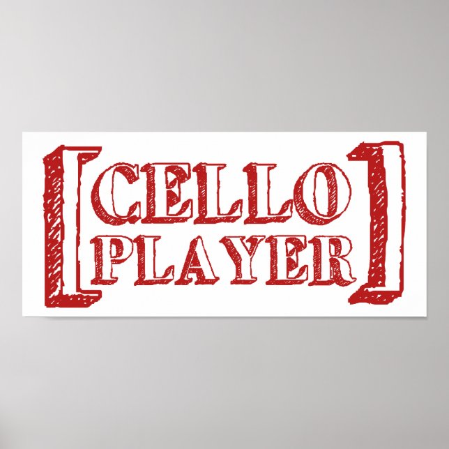 Póster Reproductor de Cello (Frente)