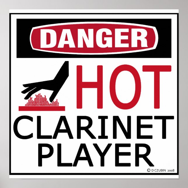Póster Reproductor de Clarinet caliente (Frente)