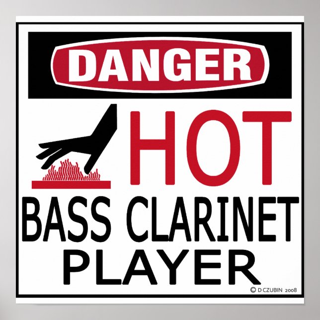 Póster Reproductor de Clarinet en caliente (Frente)