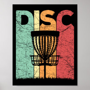 Póster Reproductor de disco de disco retro de Frolf Vinta