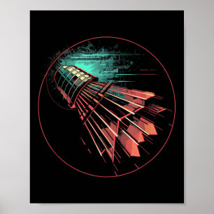 Póster Reproductor de lanzadera Badminton Steampunk