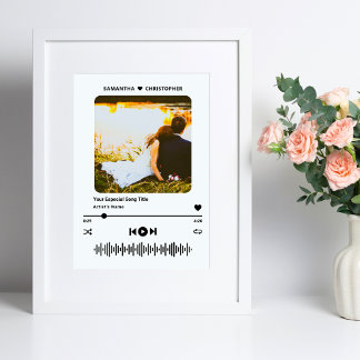 Póster Reproductor de música de canción personalizada est