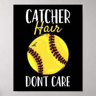 Póster Reproductor de Softbol de Catcher