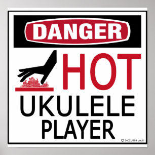 Póster Reproductor de Ukulele caliente
