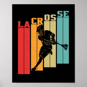 Póster Reproductor deportivo de Lacrosse Vintage