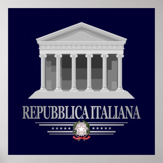 Póster Repubblica Italiana (Panteón) (Frente)