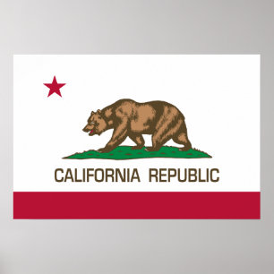 Póster República de California (Bandera del Estado)