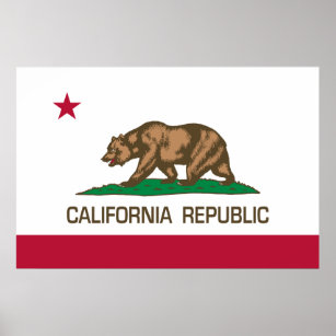 Póster República de California (Bandera Estatal)
