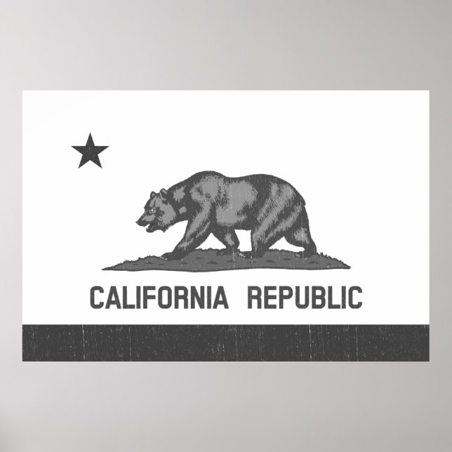 Póster República de California (negro) (Frente)