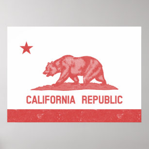 Póster República de California (rojo)