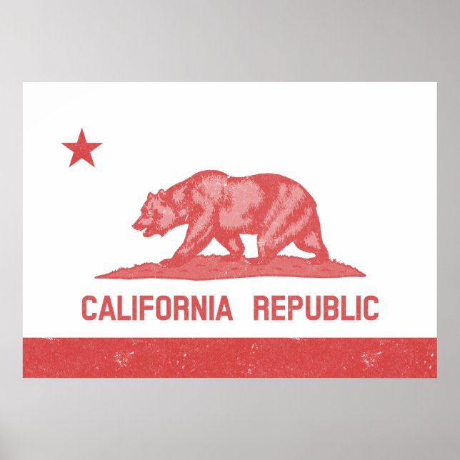 Póster República de California (rojo) (Frente)