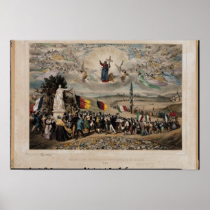 Póster República Democratic y social universal, 1848