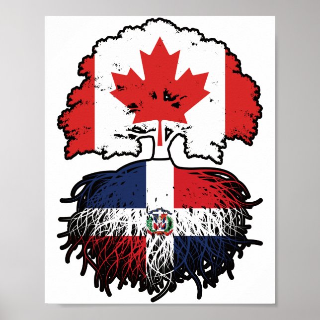 Póster República Dominicana Canadá Árbol de Canadá (Frente)