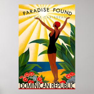 Póster República Dominicana Caribe Tropical Antillas Mayo