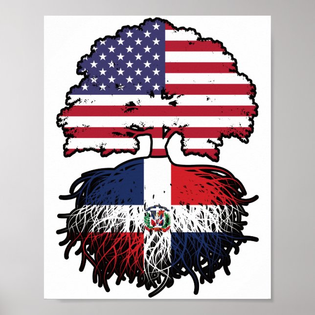 Póster República Dominicana Estados Unidos (Frente)
