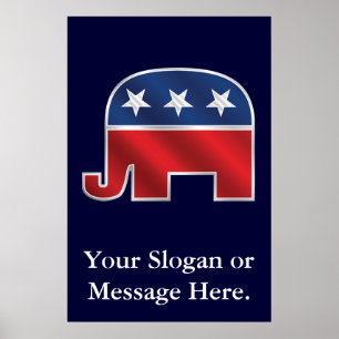 Póster Republican Elephant Custom Poster