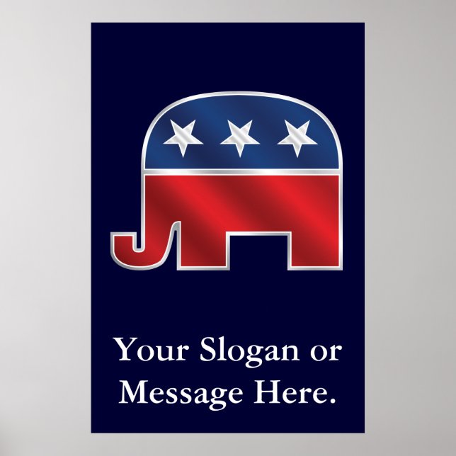 Póster Republican Elephant Custom Poster (Frente)