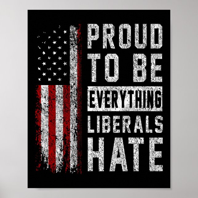 Póster Republican Proud To Be Everything Liberals Hate  (Frente)