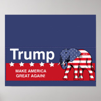 Póster republicano de donald trump 2016
