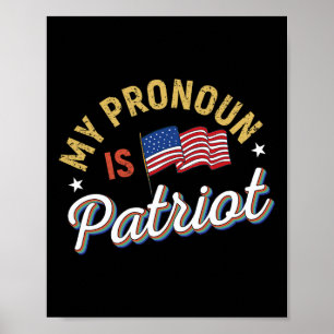 Póster Republicano Divertido Mi Pronombre Es Conservador 