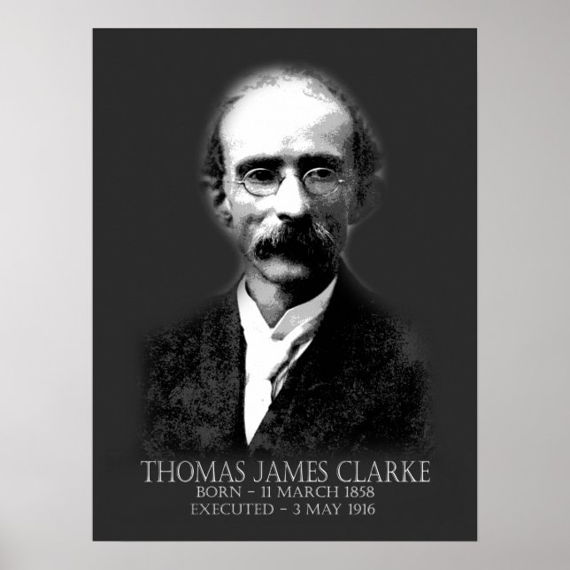 Póster Republicano irlandés Thomas James Clarke Easter 19 (Frente)