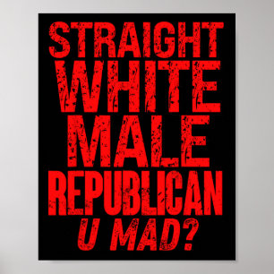 Póster Republicano Masculino Blanco Recto Estás Enfadado