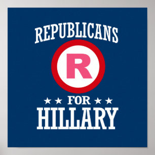 PÓSTER REPUBLICANOS PARA HILLARY