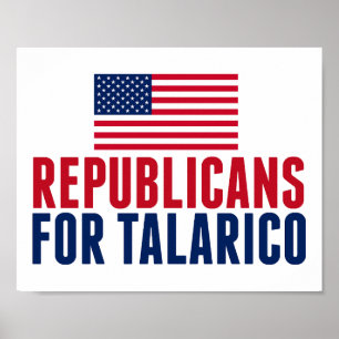 Póster Republicanos para Talarico 2026 Elección al Senado