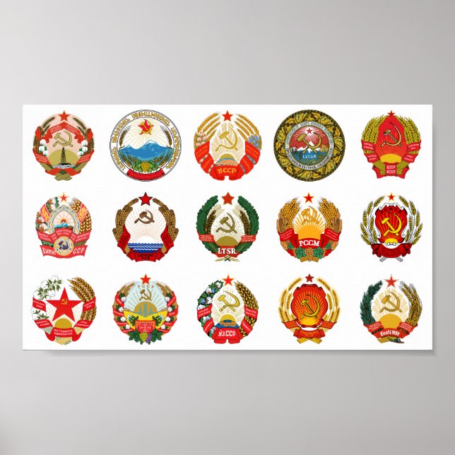 Póster Repúblicas de la Unión Soviética (Frente)