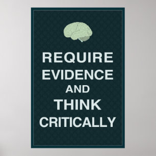Póster Requerir evidencia y pensar críticamente Poster