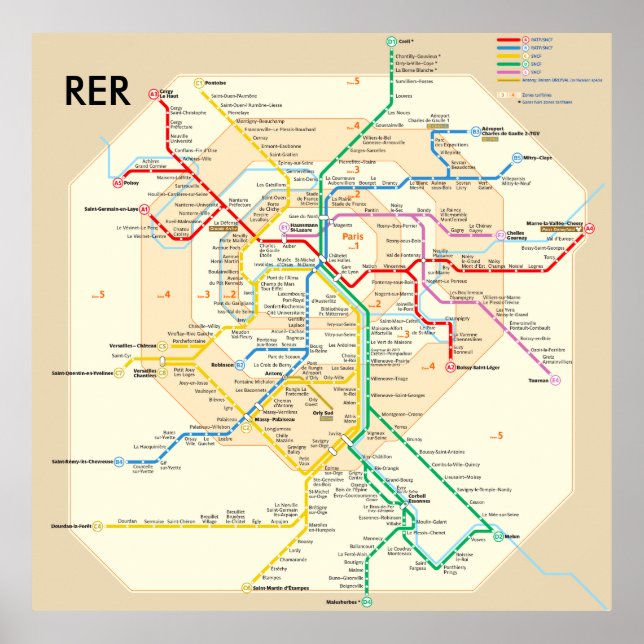 Póster RER paris Poster (Frente)