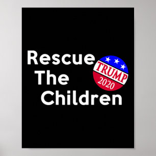 Póster Rescatar a los niños Elección presidencial de Trum