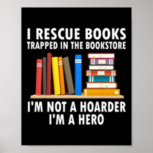 Póster Rescato Libros Atrapados En La Librería Divertido