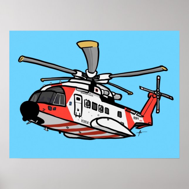 Póster Rescue Helicopter (Frente)