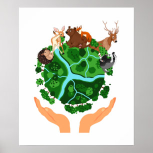 Póster Reserva del cambio de clima el planeta