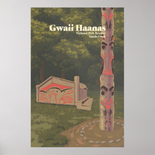 Póster Reserva del Parque Nacional Gwaii Haanas Canadá Vi